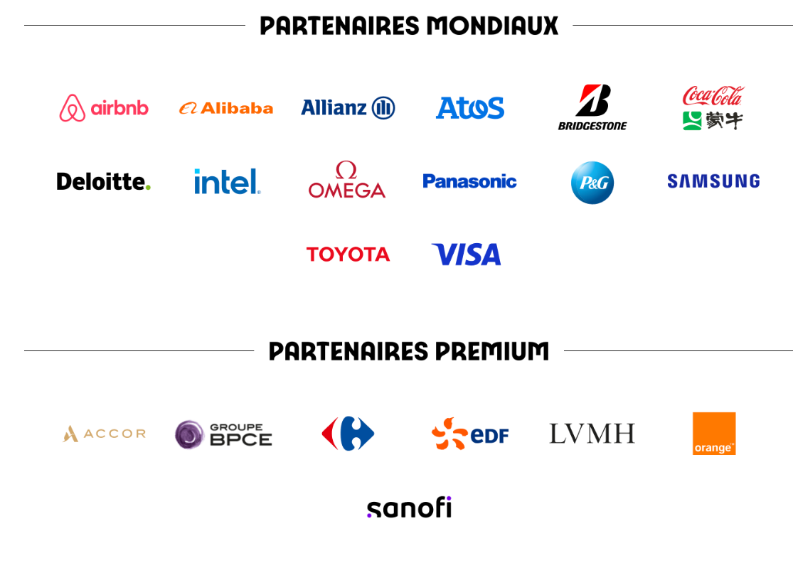 Image des dfférents sponsors des JO